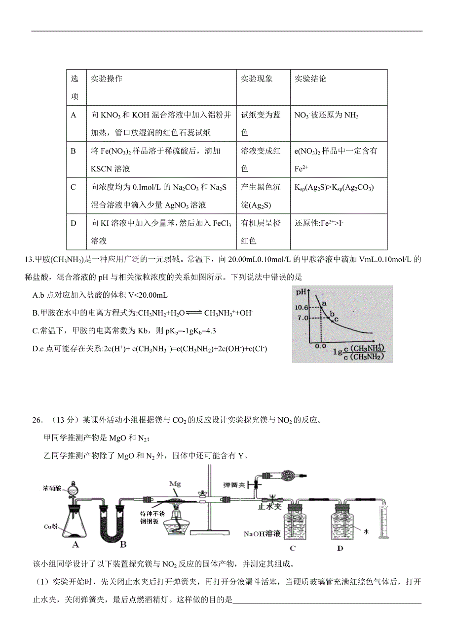 2018年四川省高考模拟考试化学_第2页