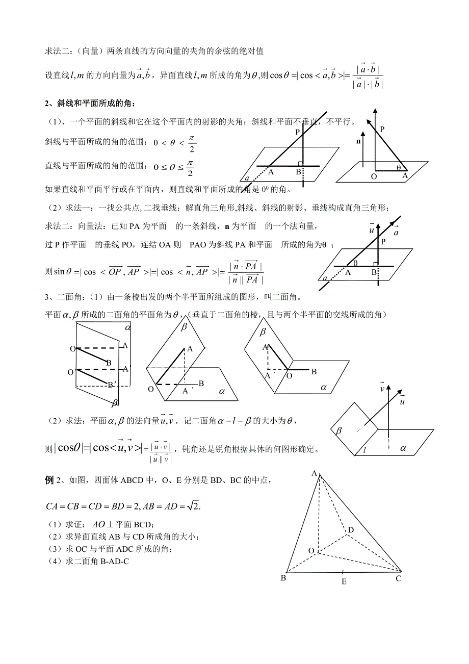 2012年高三数学系列复习1立体几何(空间向量文)_第2页