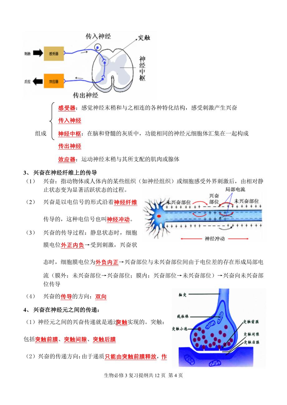 生物必修3复习提纲(会考)_第4页