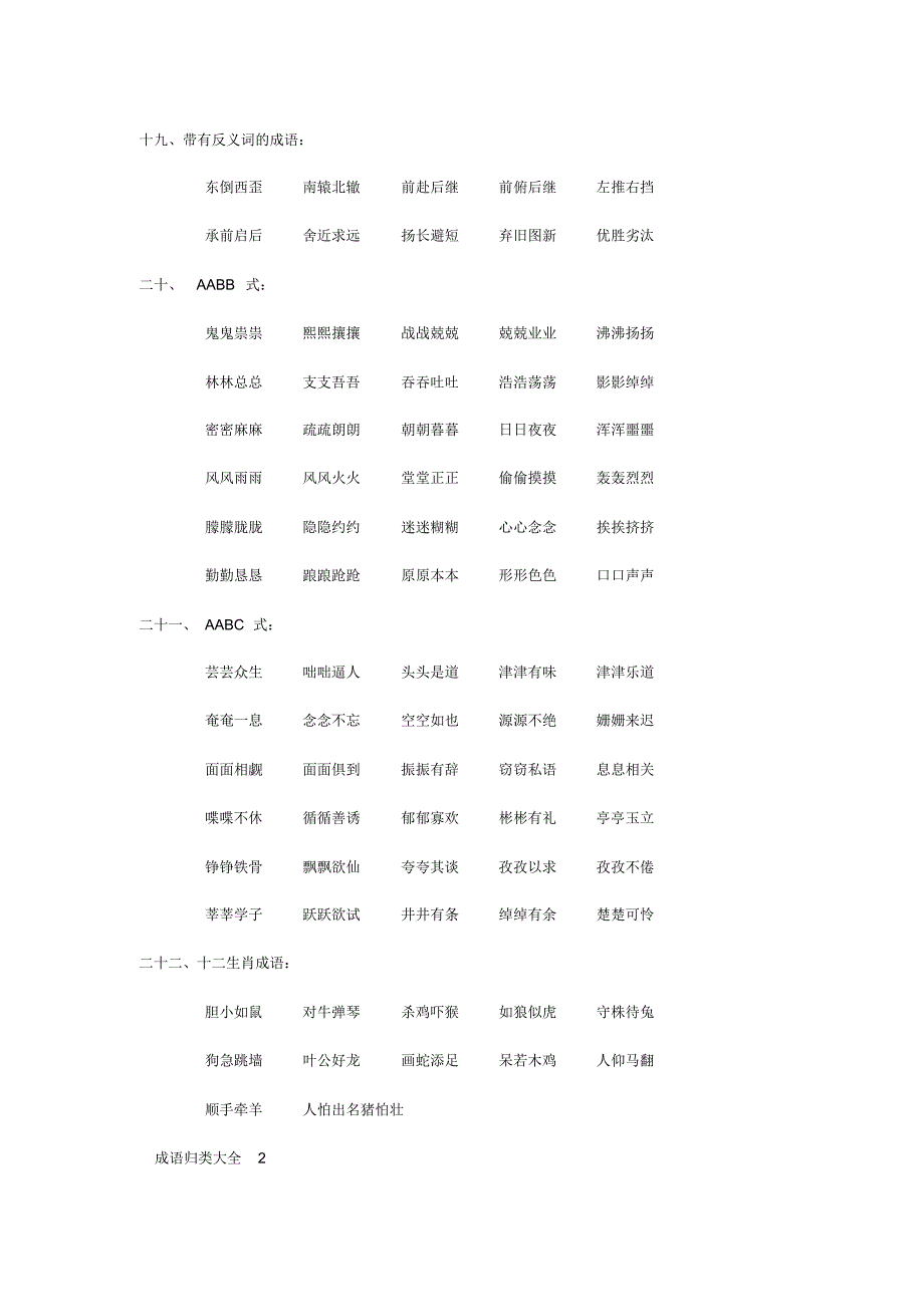 作文写作中常用成语集锦_第3页