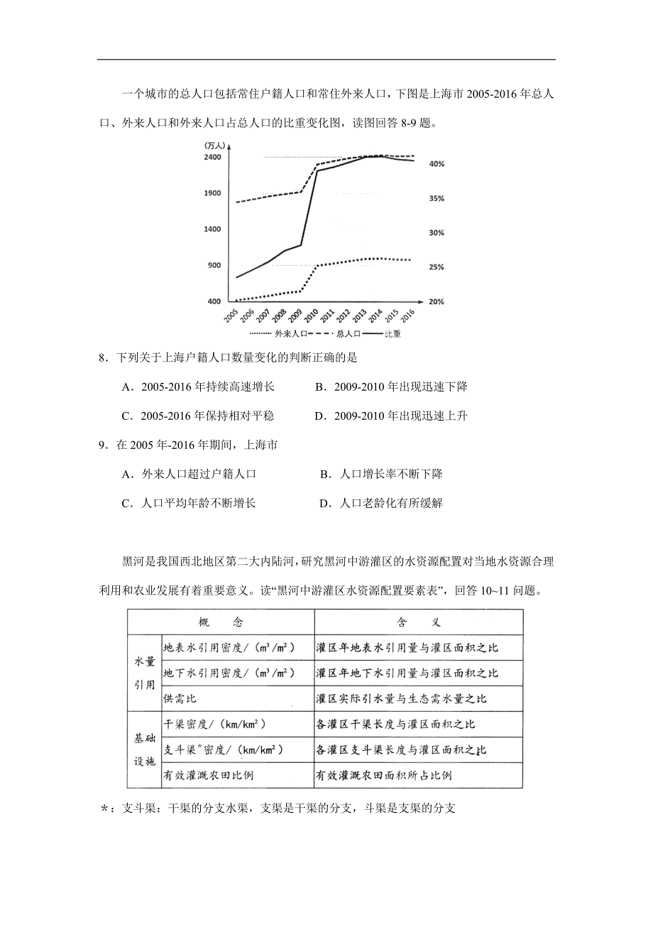 珠海市2018届第二学期普通高中学生学业质量监测(文综)_第3页