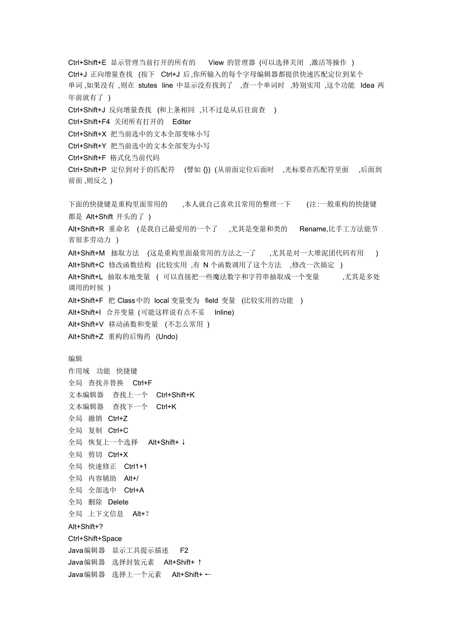 Androideclipse常用快捷键_第4页