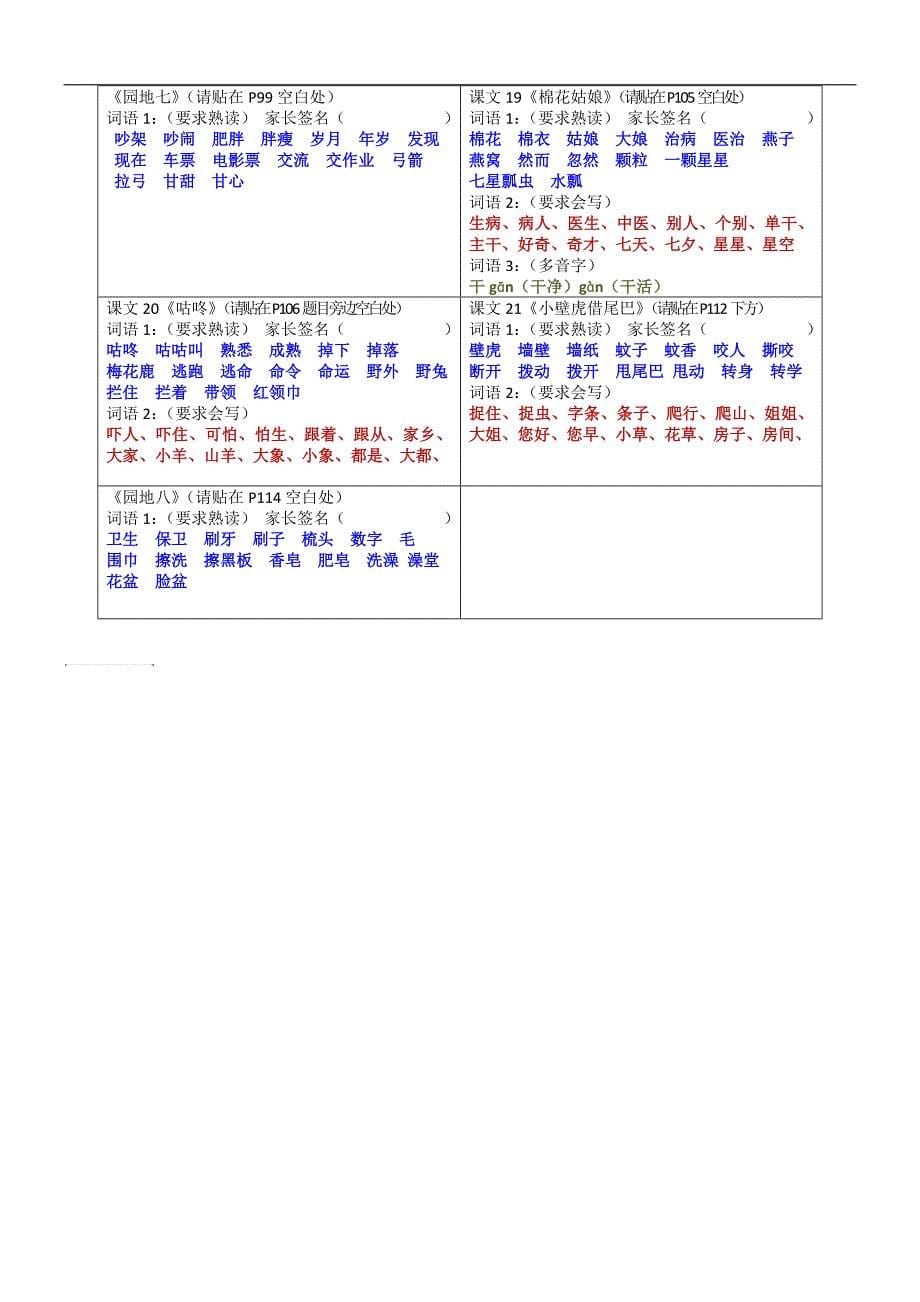 一年级下学期词语整理_第5页