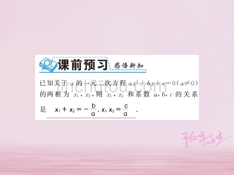 2018年秋九年级数学上册第2章一元二次方程2.5一元二次方程的根与系数的关系习题课件北师大版_第2页