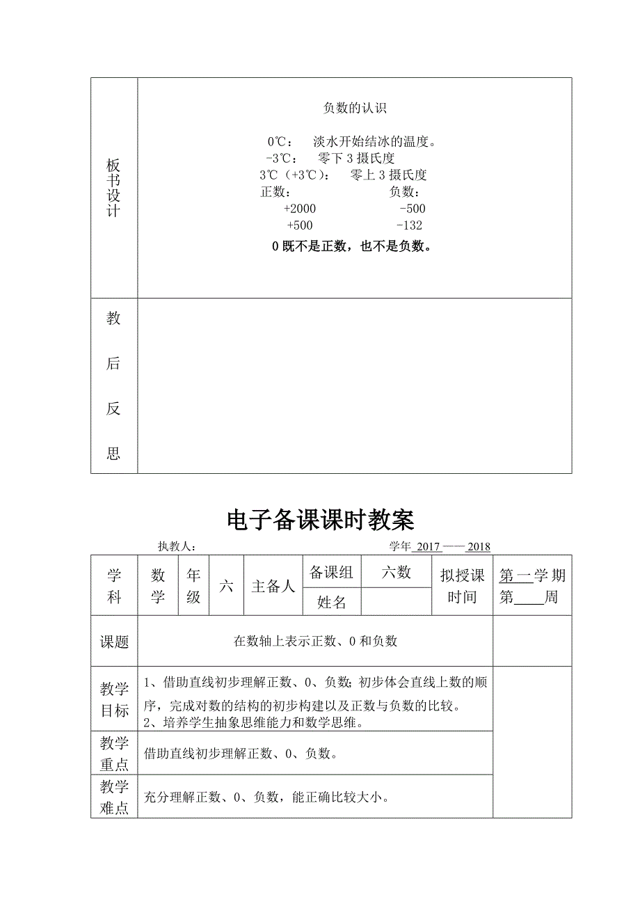 表格式人教版六下数学第-一-单元备课_第4页