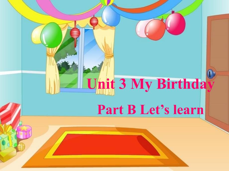 人教版小学英语五年级下学期unit3mybirthdaypartbletslearn课件_第1页