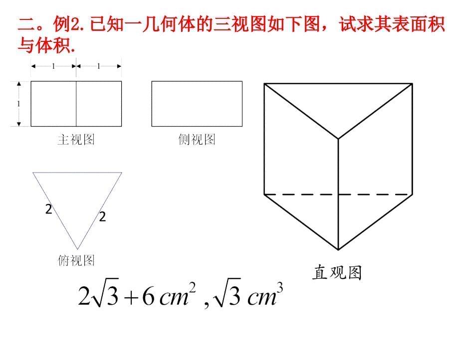 自用利用三视图求体积表面积_第5页