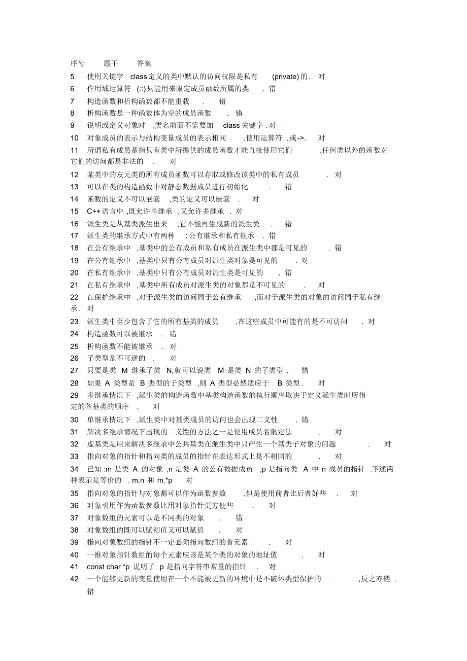 C++判断题题库1_第1页