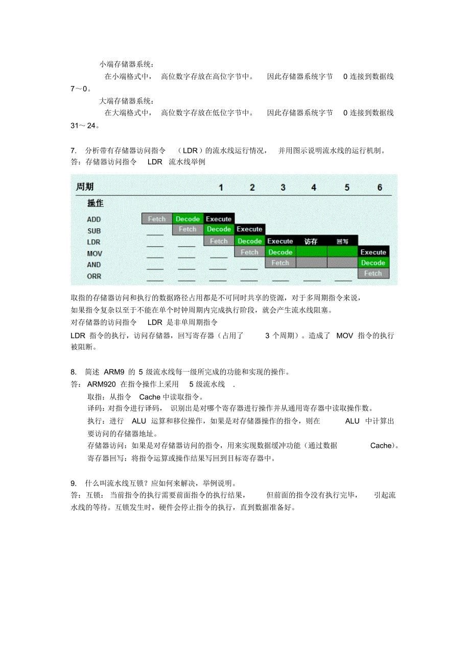 ARM嵌入式系统结构与编程习题答案(全)_第5页