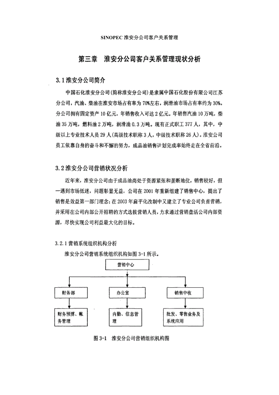 SINOPEC淮安分公司客户关系管理_第1页