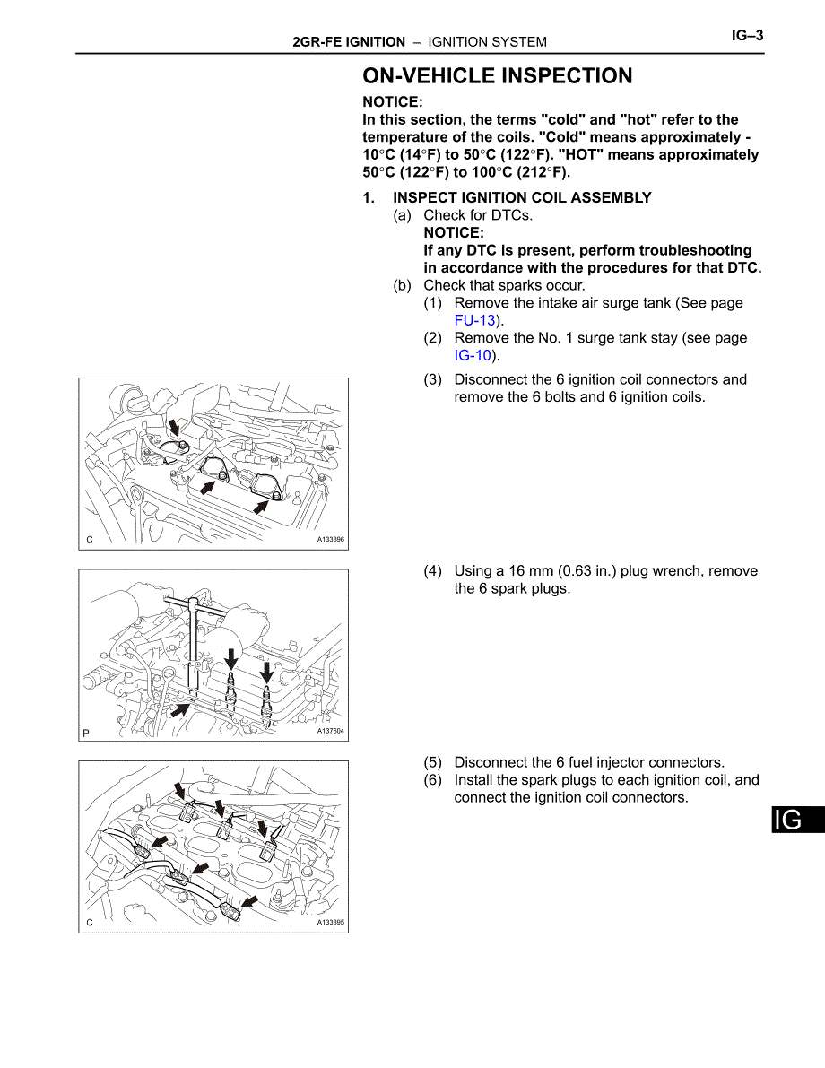 2007款丰田凯美瑞2gr-fe发动机点火系统维修手册_第3页