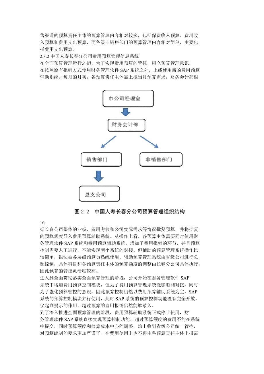 中国人寿保险股份有限公司长春分公司全面预算管理_第5页