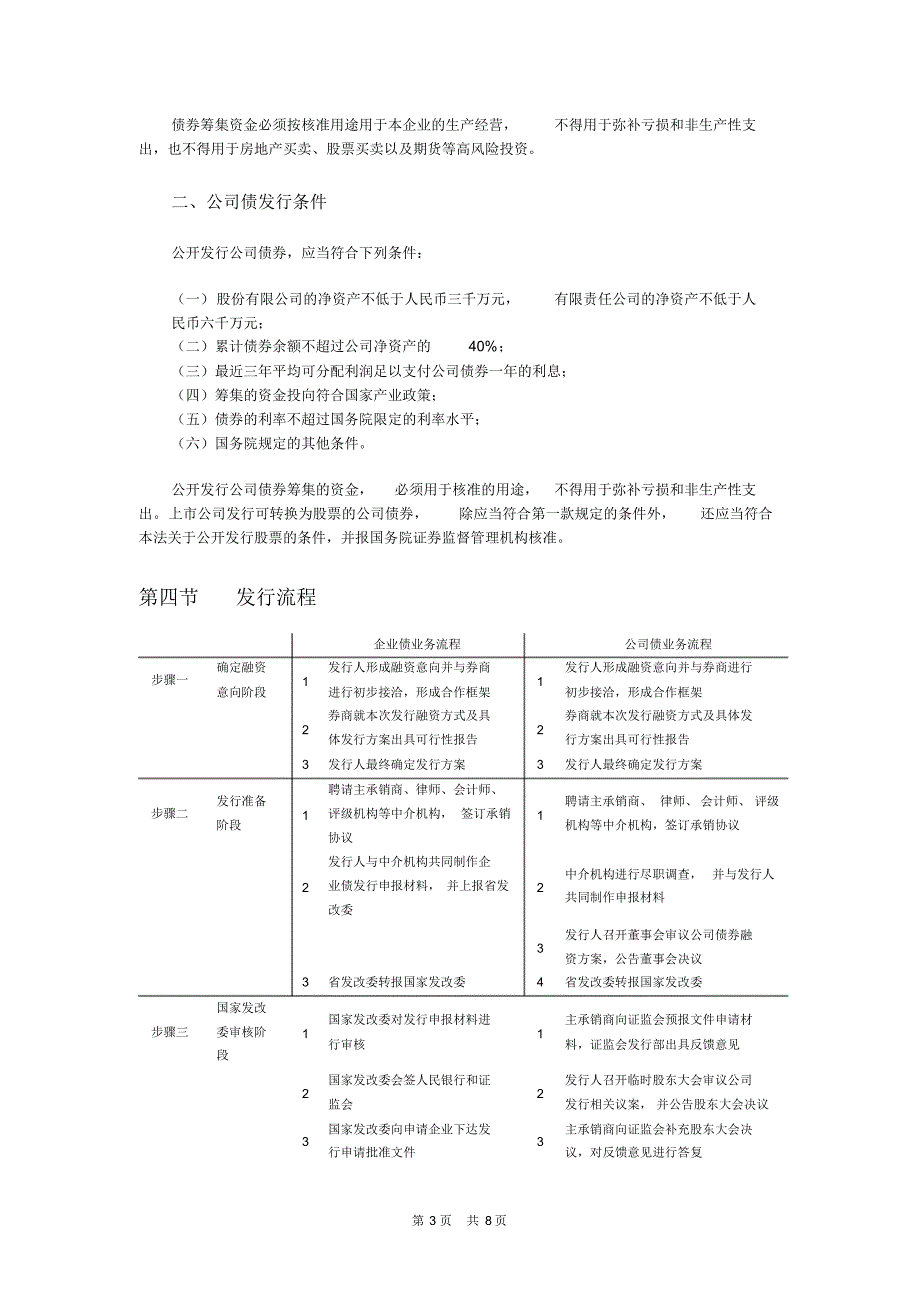 公司债与企业债的发行条件及流程_第3页