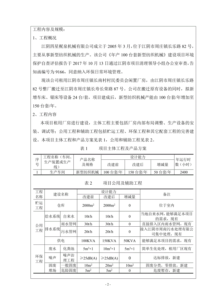 江阴四星梶泉机械有限公司整厂搬迁扩能项目环境影响报告表_第3页