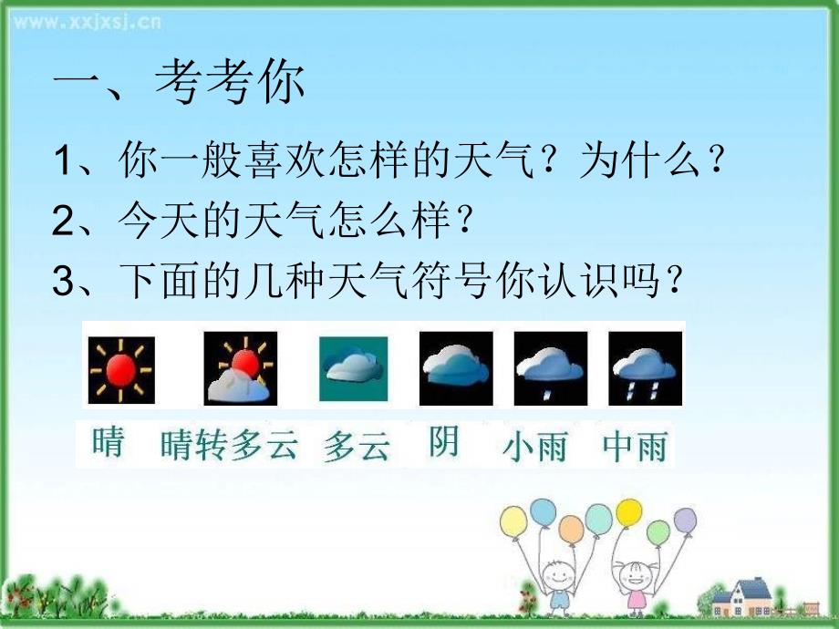 青岛版科学三上《今天的天气》ppt课件_第2页