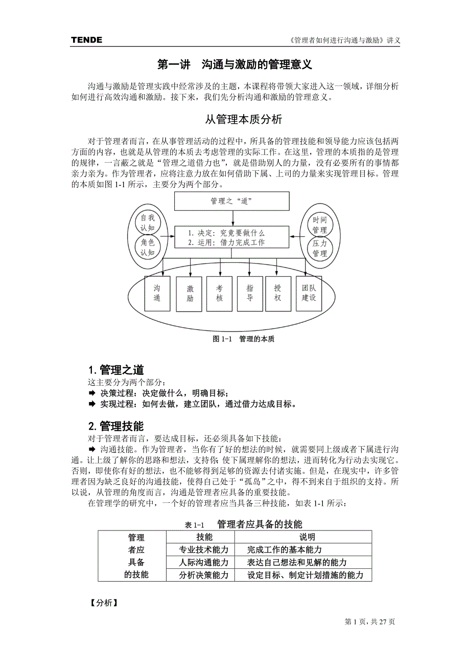 《管理者如何进行沟通与激励》时代光华教案_第1页