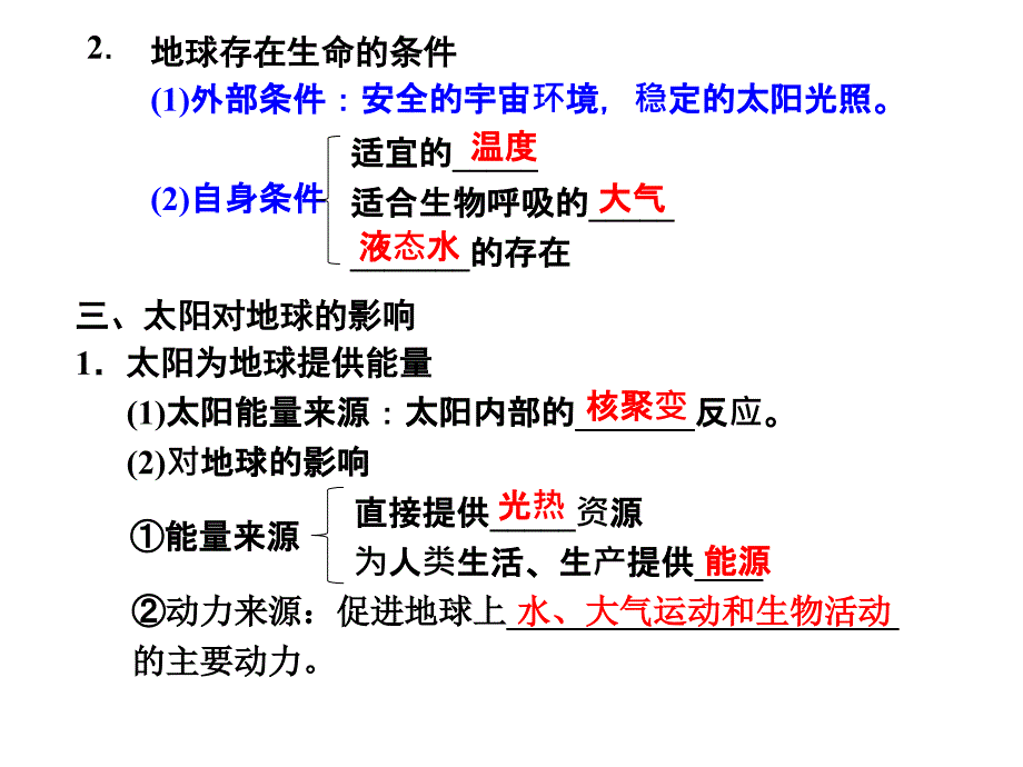 2014届高考地理一轮复习备考设计课件（人教版）宇宙中的地球和太阳对地球的影响_第4页