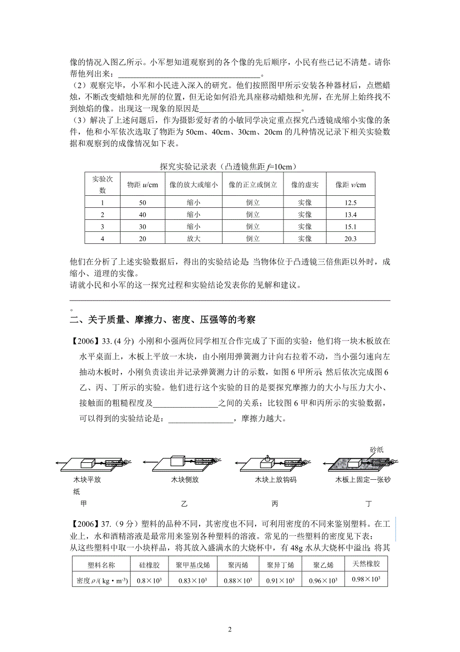 2006-2011年济南市中考物理非选择题归类_第2页