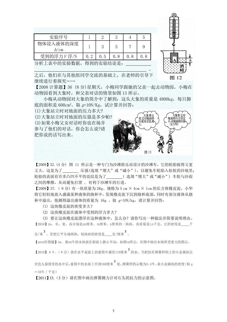 2006-2011年济南市中考物理非选择题归类_第5页