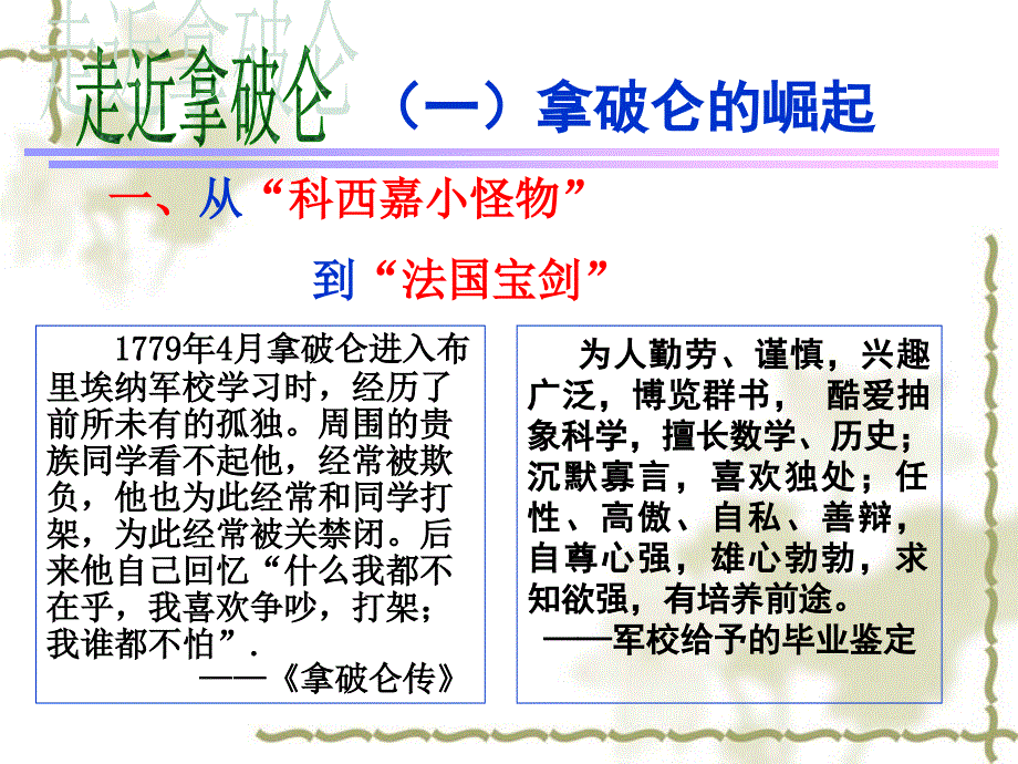 高中选修专题三三“军事天才”拿破仑_第4页