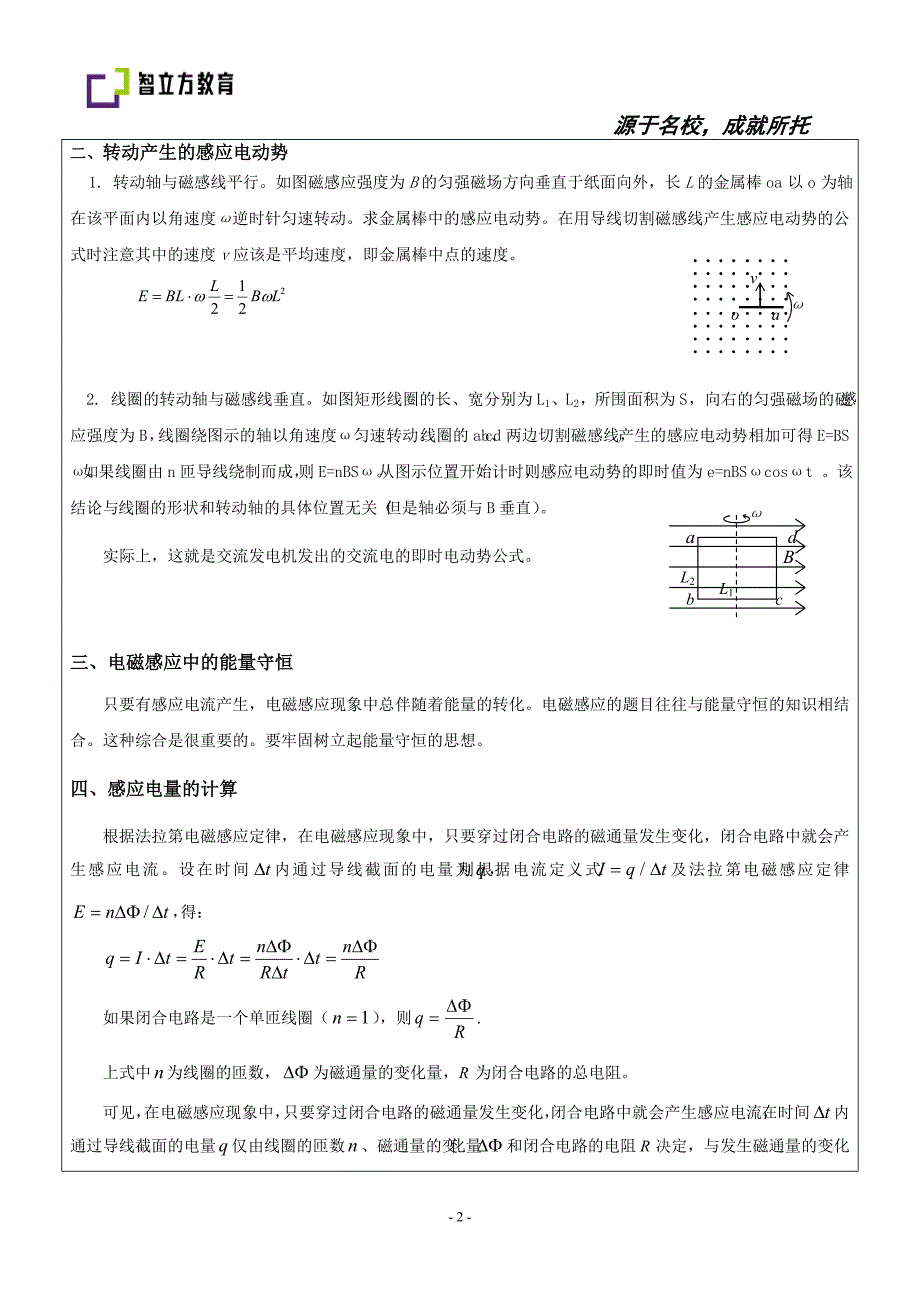 高三物理--法拉第电磁感应定律--老师版_第2页