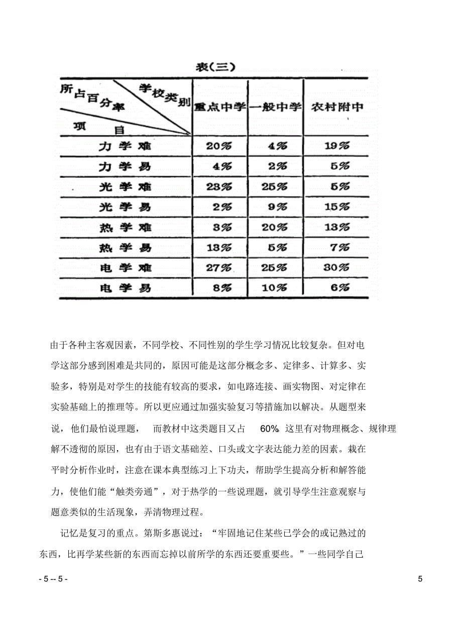 初三学生物理复习心理_第5页