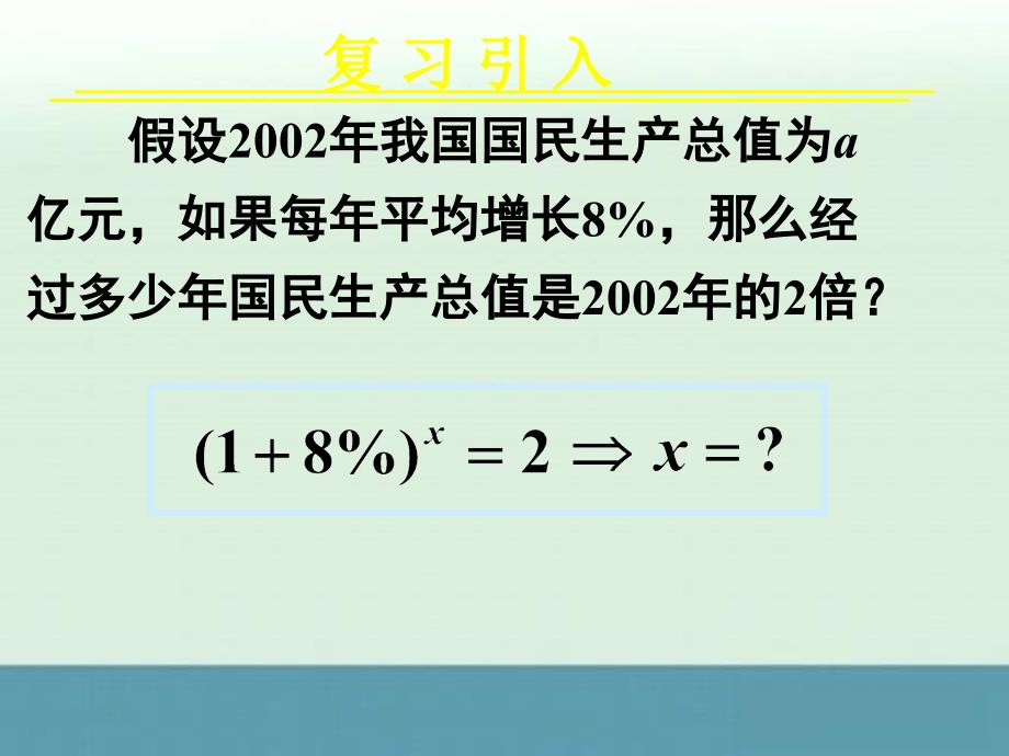 2013年湖南省新田一中高一数学同步课件：2.2.1《对数与对数运算》1（新人教a版必修1）_第2页