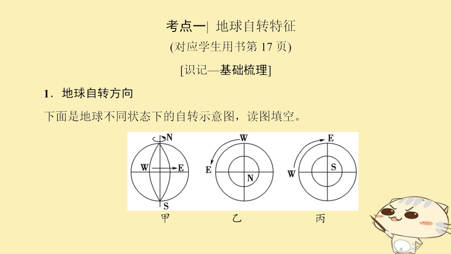 版高考地理一轮复习第1单元从宇宙看地球（含地球和地图）第4节地球自转的地理意义课件鲁教版_第4页