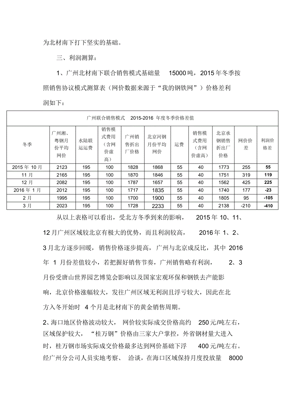 北材南下螺线产品直供盈利创效分析(广州、海南)_第4页