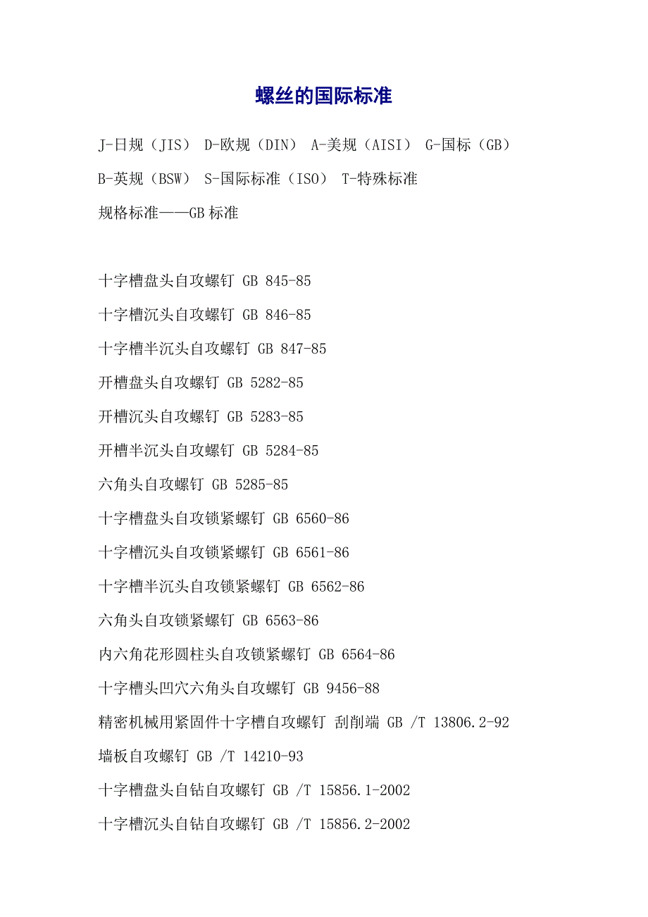 技术培训--螺丝的国际标准_第1页