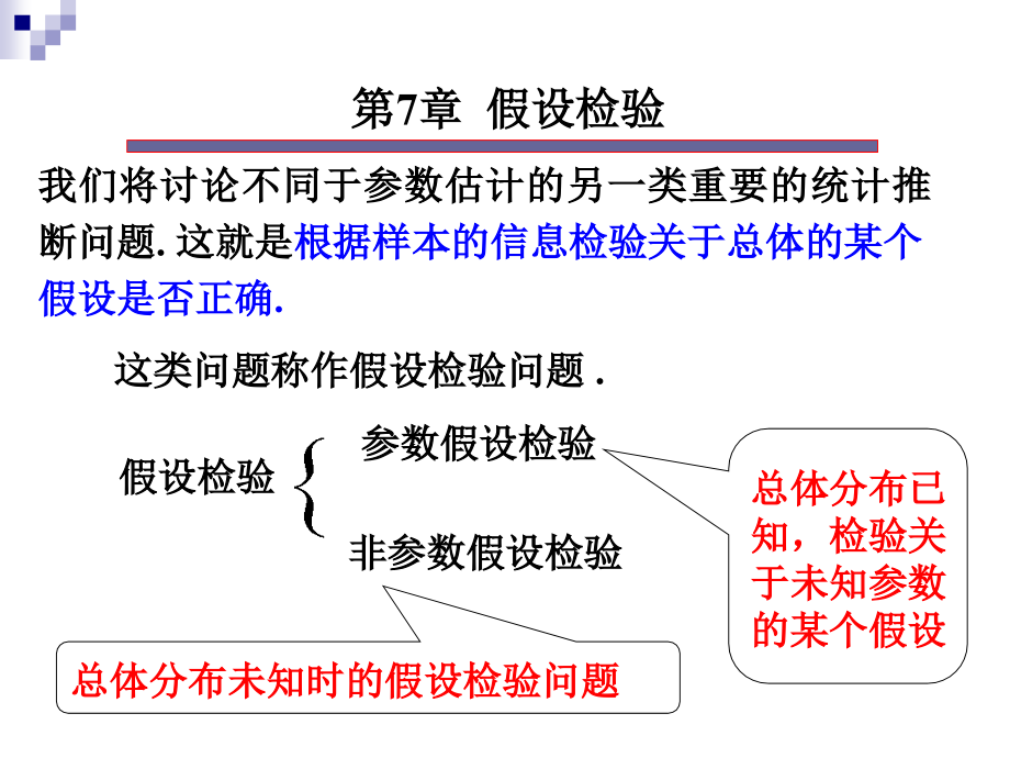 概论论语数理统计教程第7章假设检验_第1页