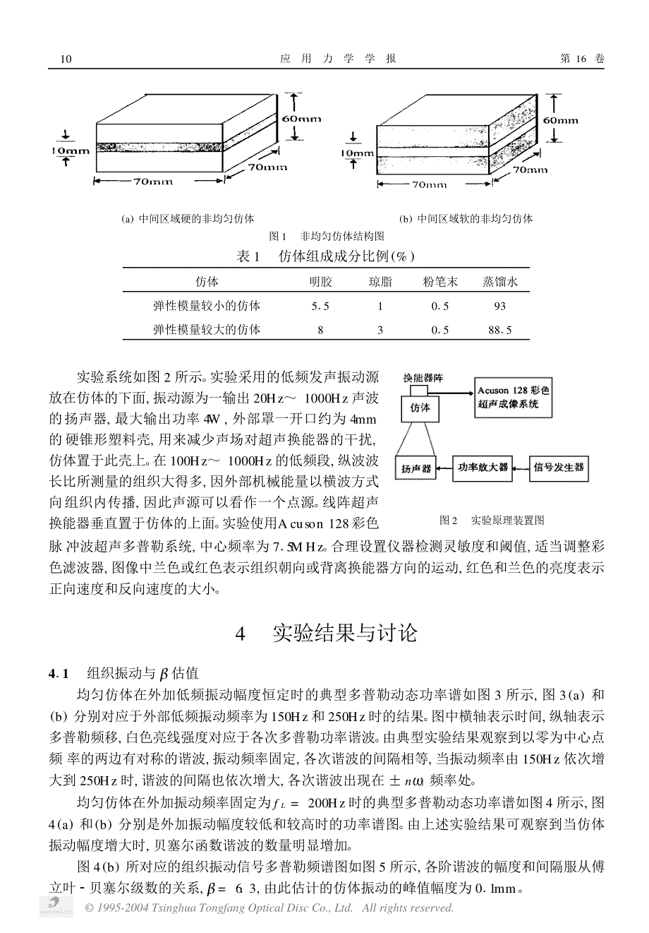 应用超声多普勒对组织粘弹性成像的研究.caj_第4页