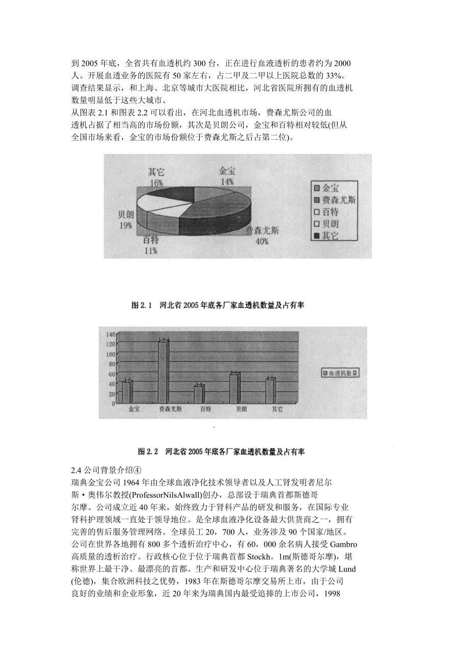 瑞典金宝透析机在河北省的营销策略_第5页