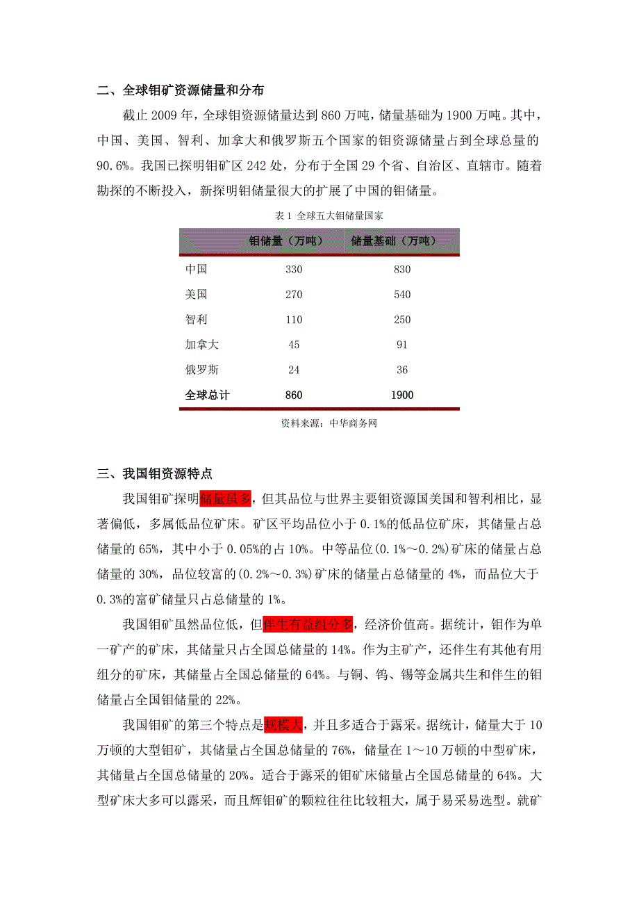 钼行业研究报告_第2页