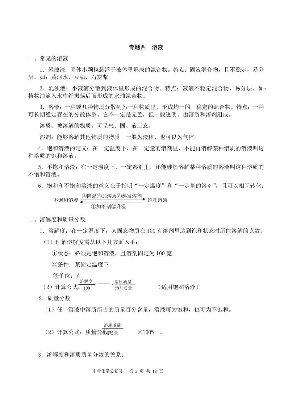 新编中考化学专题复习（12专题）_第5页