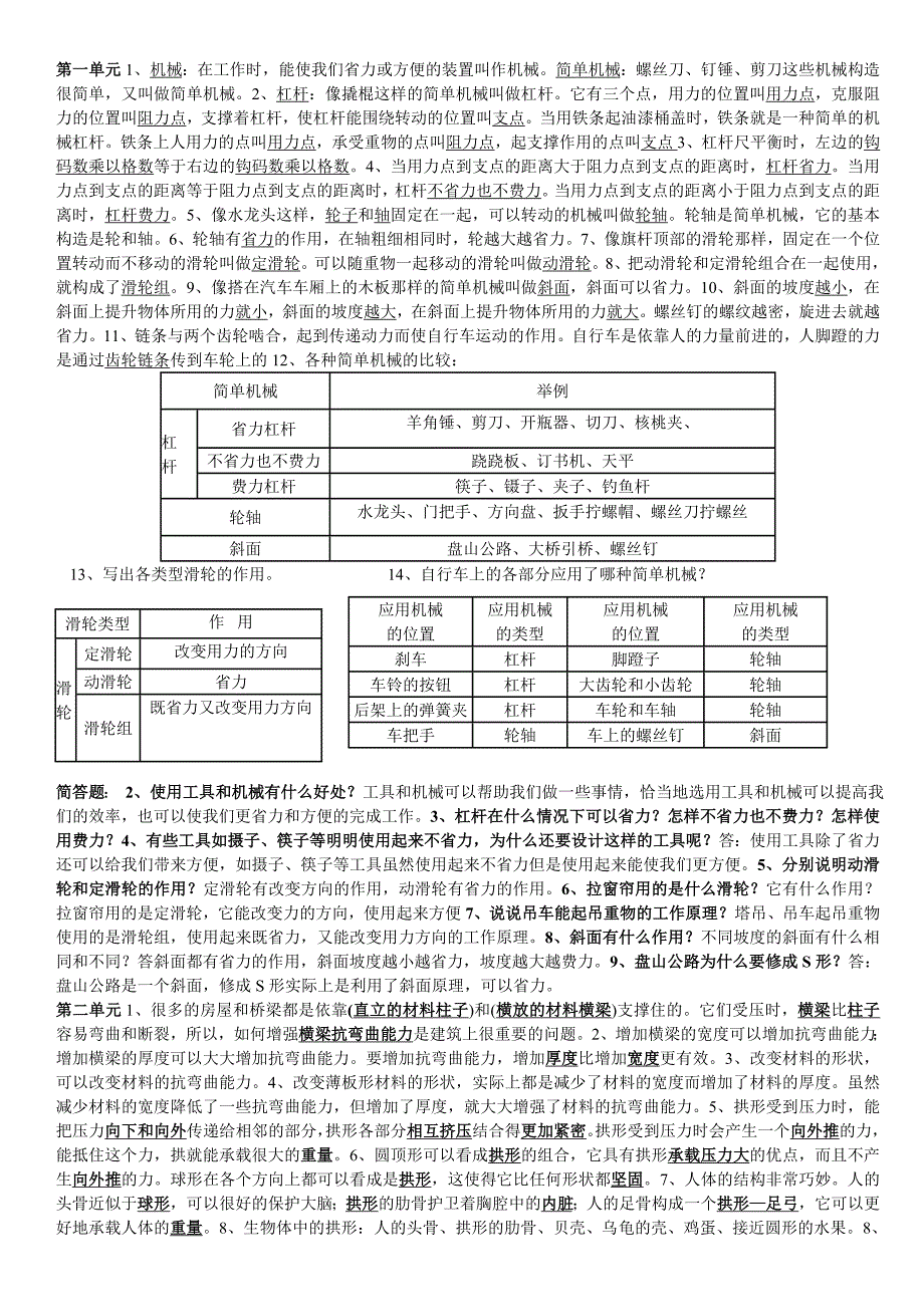 六年级上册科学资料整理_第1页