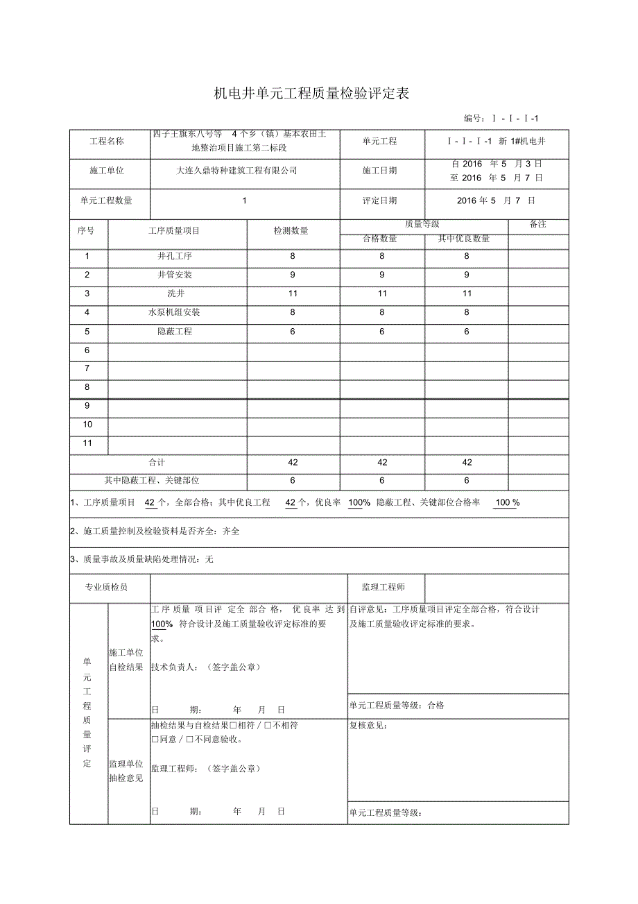 土地整治(整理)项目机电井单元工程质量评定_第2页