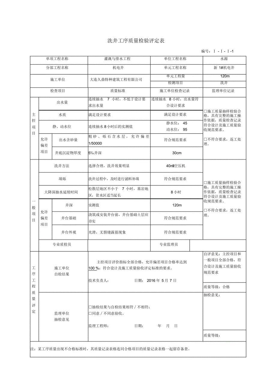 土地整治(整理)项目机电井单元工程质量评定_第5页