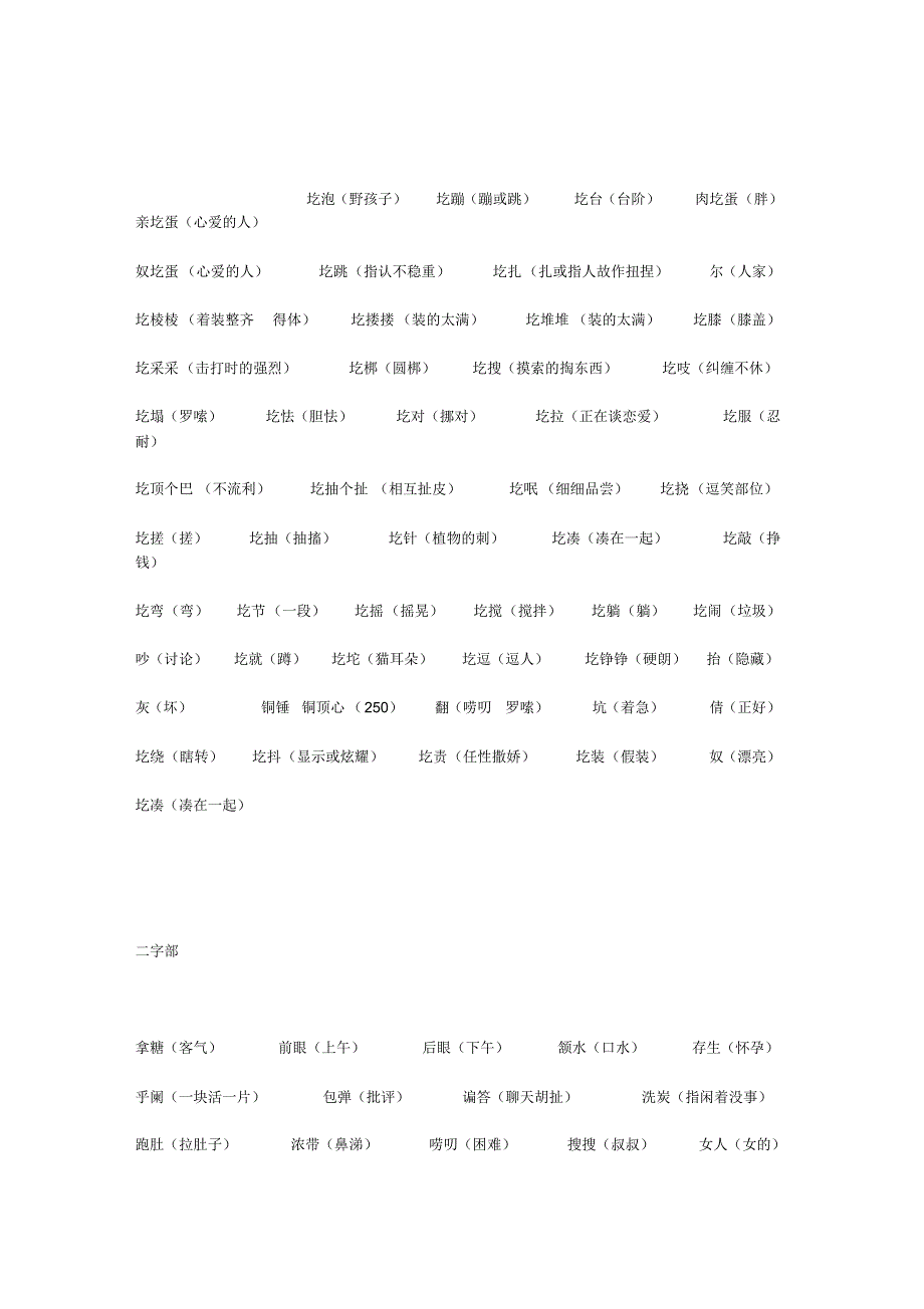 大同、怀仁方言精选_第1页