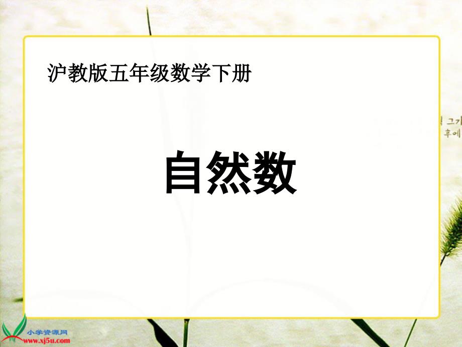 沪教版数学五年级下册《自然数》课件_1_第1页