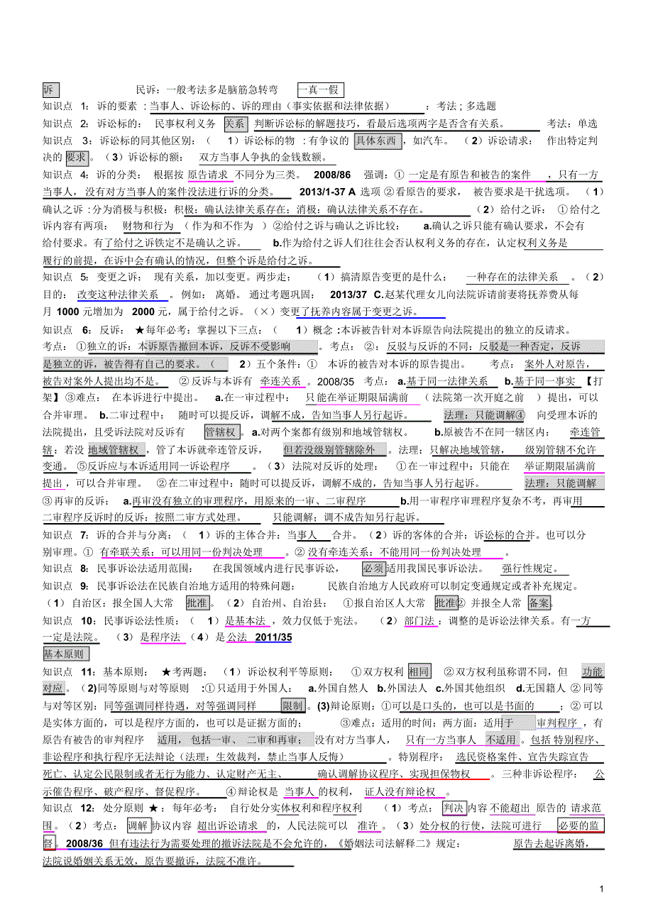 司法考试2016民法笔记_第1页