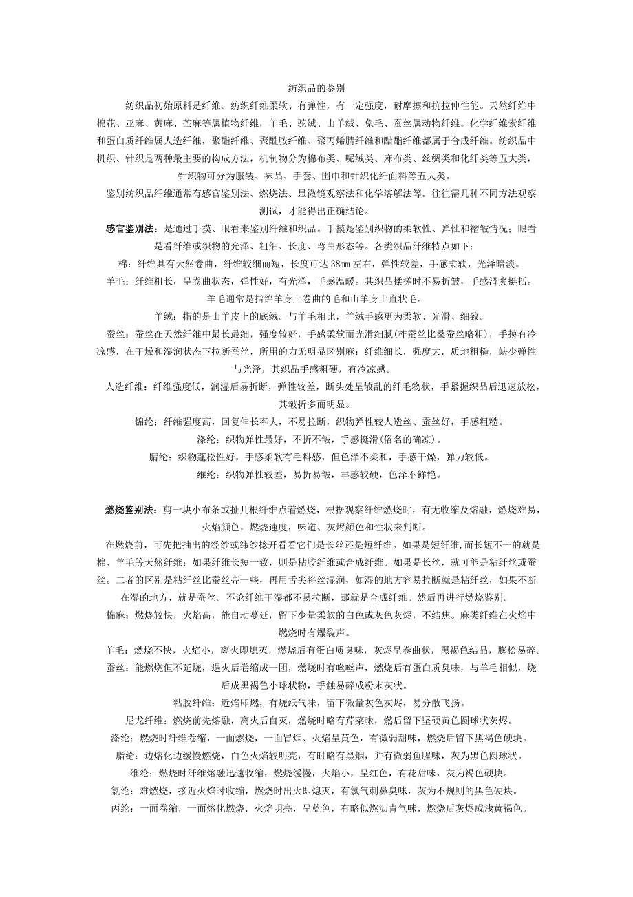 纺织品辨别方法_第1页