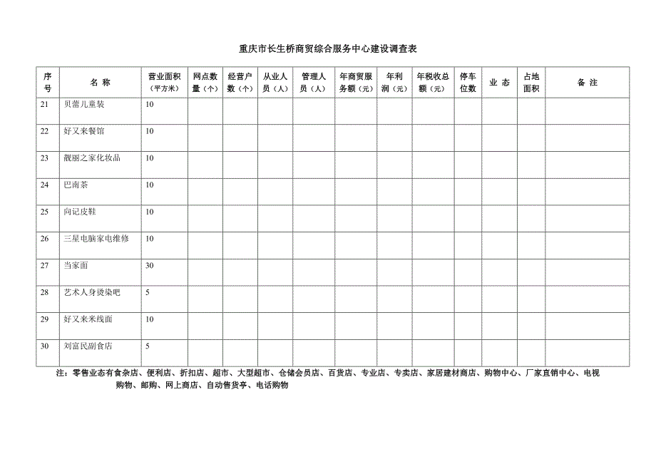 长生桥调查用表格河街左边_第3页