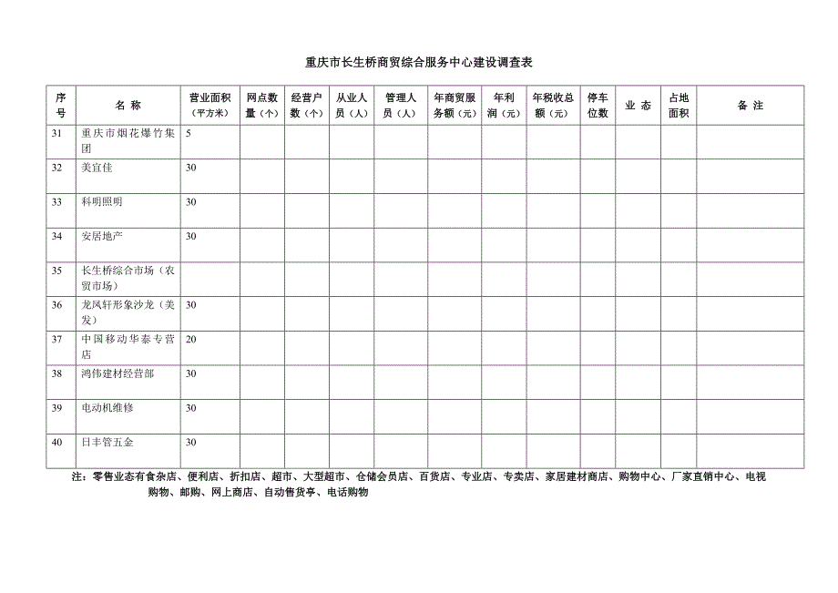 长生桥调查用表格河街左边_第4页