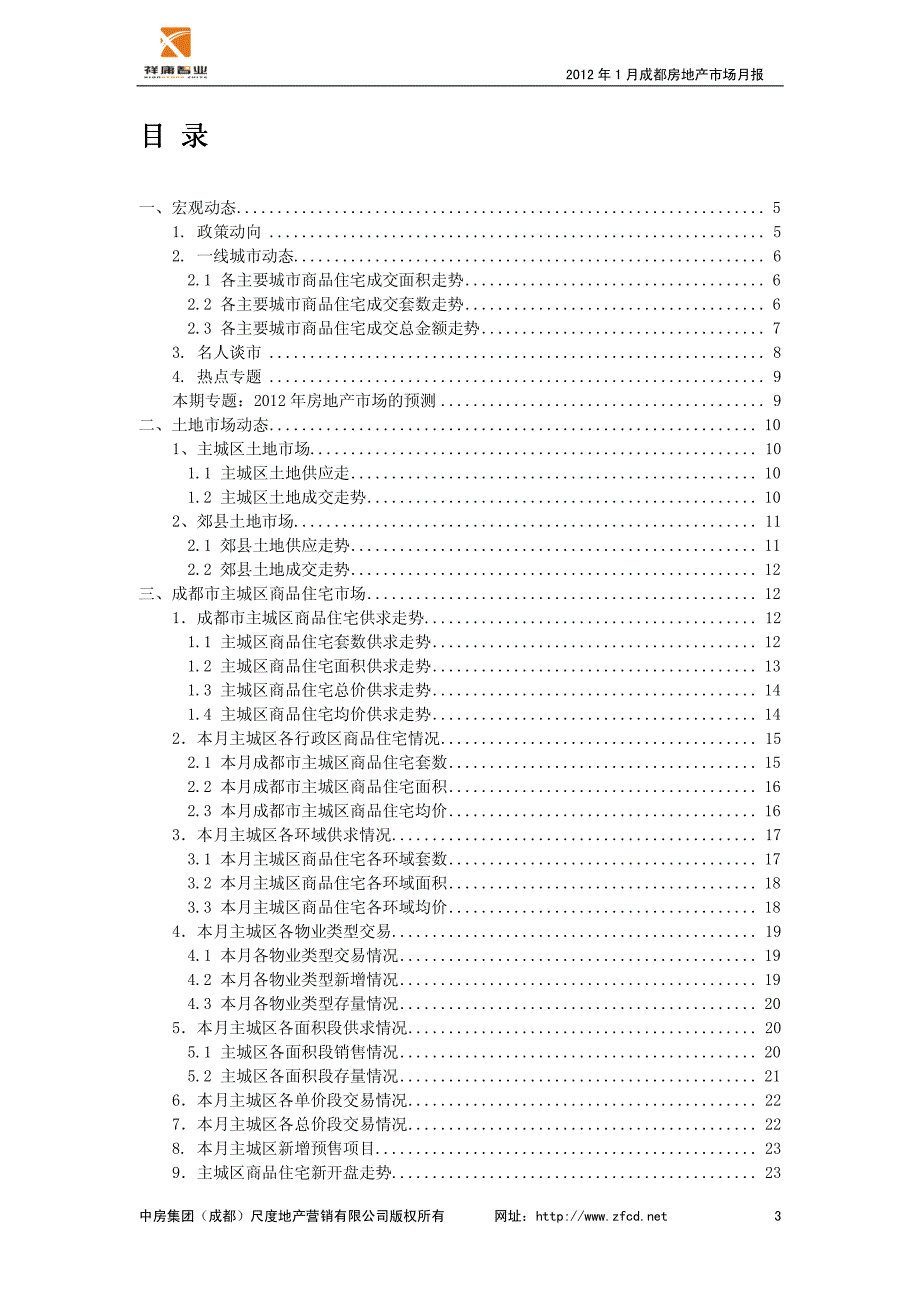 2012年1月成都房地产市场分析报告_第3页