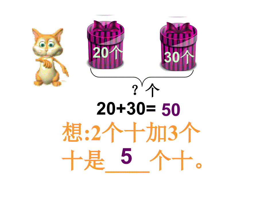 （冀教版）一年级数学下册课件整十数加减整十数_2_第3页