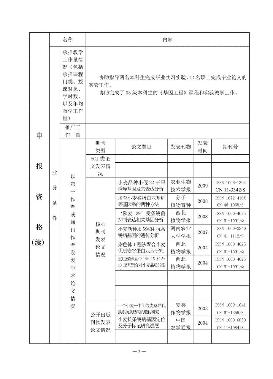 rj西北农林科技大学晋升专业技术职务资格审查表_第4页