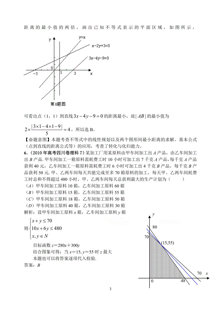 zl2010年高考数学题分类汇编（六）不等式_第3页