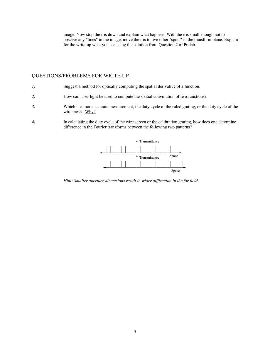 lab1-simplediffraction,fourieropticsandacousto-optics_第5页