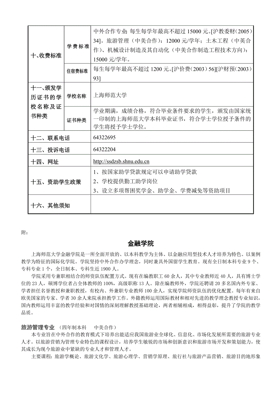 2008年上海市普通高等学校招生章程审核表_第2页